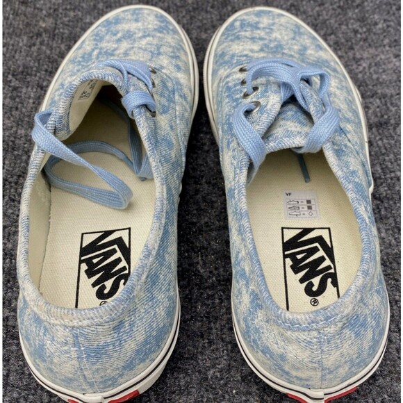 VANS Shoes Women Size 7 AUTHENTIC Denim Winter Sky Blue Canvas Low Sneaker - Picture 9 of 15